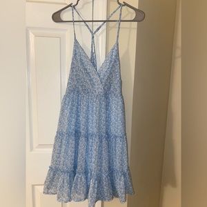 Light blue floral print dress. Size Medium
